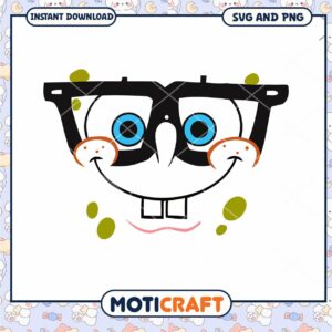 Cute cartoon character with glasses design, perfect for crafts and projects