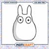 Cute cartoon character outline, perfect for crafting projects