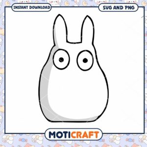 Cute cartoon character outline, perfect for crafting projects