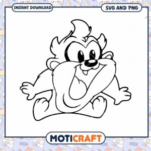 Cute cartoon character illustration for kids, instant download SVG PNG