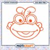 Cute cartoon character face design, available as SVG and PNG files