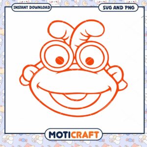 Cute cartoon character face design, available as SVG and PNG files