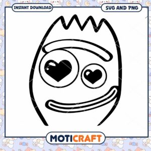 Cute cartoon character design, perfect for crafts and projects