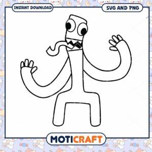Cute cartoon character design for instant download, perfect for crafting