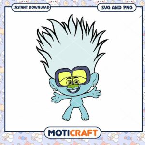 Cute cartoon character design for instant download, SVG and PNG files