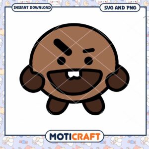 Cute cartoon character design for digital download, perfect for crafting