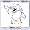 Cute cartoon character coloring page, instant download SVG PNG