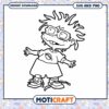 Cute cartoon character coloring page, instant download SVG PNG file