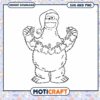 Cute cartoon character coloring page for kids, instant download SVG PNG