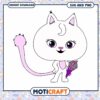 Cute Cartoon Cat Character PNG Download, Perfect for Crafts and Decor