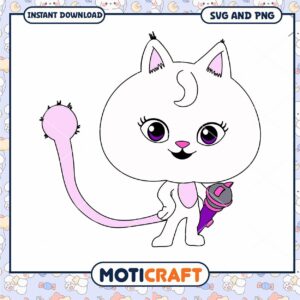 Cute Cartoon Cat Character PNG Download, Perfect for Crafts and Decor