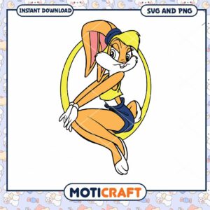 Cute cartoon bunny girl design, perfect for scrapbooking projects