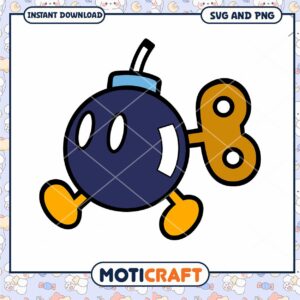 Cute cartoon bomb character design, perfect for kids projects