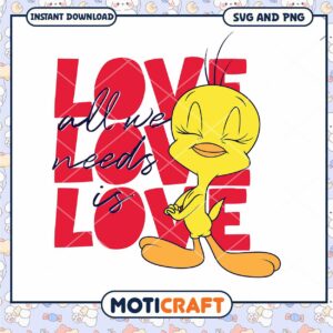 Cute cartoon bird with love quote, perfect for crafting projects