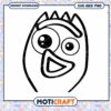Cute cartoon bird illustration for instant download, available in SVG and PNG formats