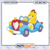 Cute cartoon bear driving a colorful car, perfect for crafts and designs 1 Cute cartoon bear driving a colorful car, perfect for crafts and designs