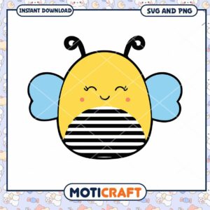 Cute Bumble Bee SVG PNG Instant Download