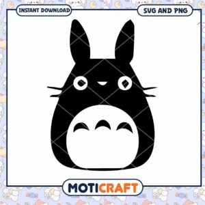 Cute Black Totem Design for Downloads, Ideal for Crafts and Decor