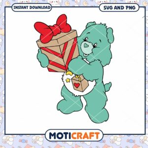 Cute bear with gifts illustration, perfect for festive designs