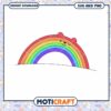 Cute Bear Rainbow Graphic Design, Perfect for Print and Crafts