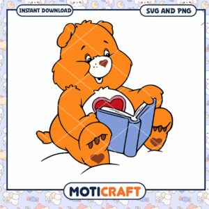Cute bear reading a book design, perfect for crafts and projects