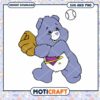 Cute bear playing baseball, fun and colorful digital download