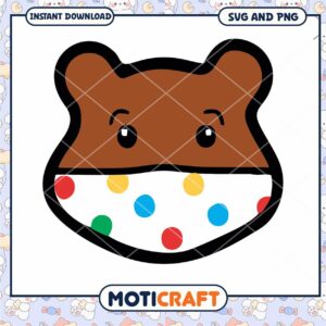 Cute Bear Mask SVG PNG Instant Download