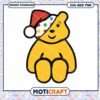 Cute bear illustration with festive hat, perfect for downloads and crafts
