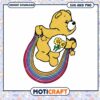 Cute bear illustration with rainbow, download SVG and PNG files