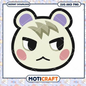 Cute bear face illustration for downloads, perfect for crafts and decor