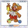 Cute bear character holding toy chicken, ideal for kids' designs 1 Cute bear character holding toy chicken, ideal for kids' designs