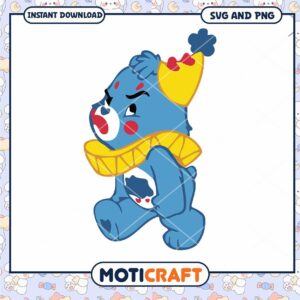 Cute bear character illustration for download, perfect for crafts