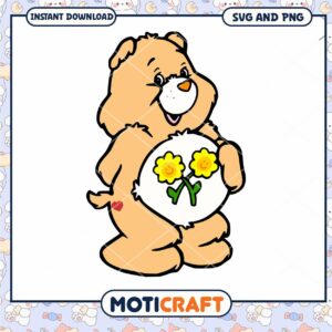 Cute bear character design for crafts, perfect for kids projects
