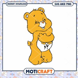 Cute Bear Character Clipart for Crafts, Instant Download PNG SVG