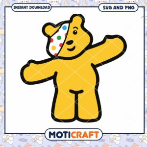 Cute bear character design for crafts, perfect for kids activities