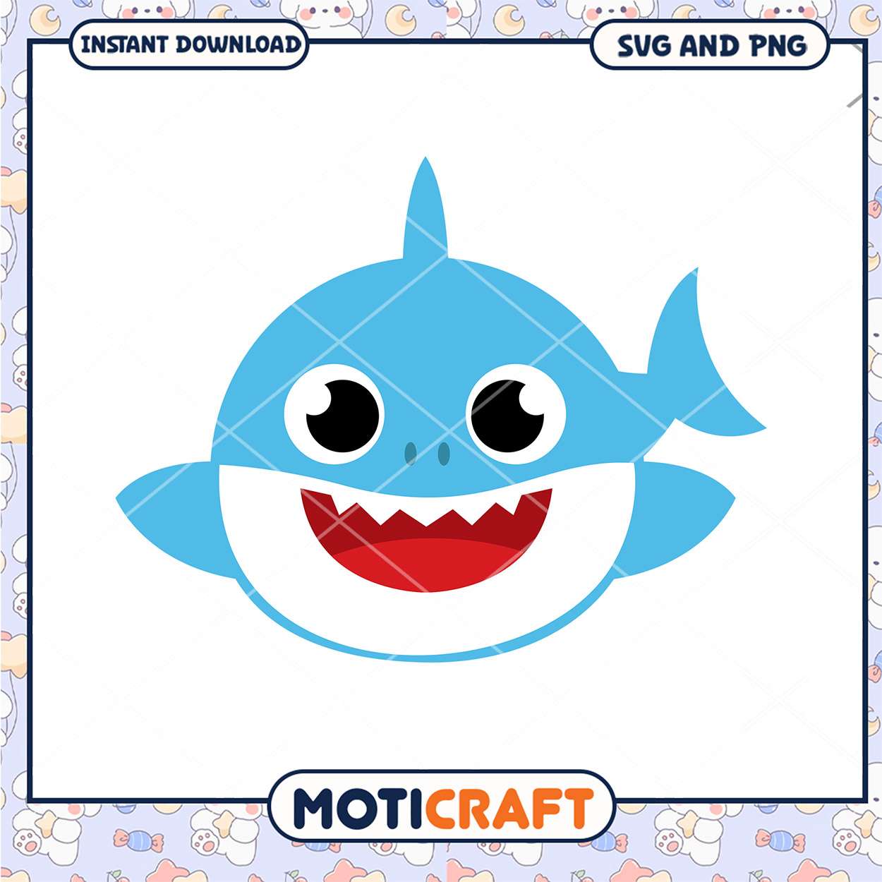 Cute Baby Shark SVG PNG, Perfect for Crafting Projects Cute Baby Shark SVG PNG, Perfect for Crafting Projects