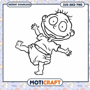 Cute baby character illustration for crafts, available in PNG SVG format