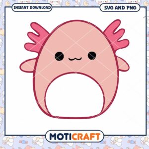 Cute Axolotl SVG PNG Instant Download