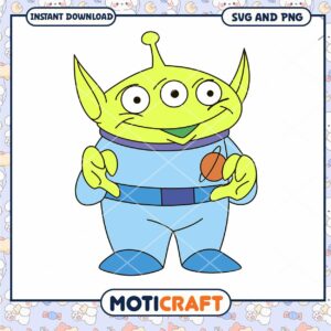 Cute Alien Character PNG, Perfect for Crafts and Designs
