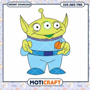 Cute alien character design in SVG format, perfect for crafts