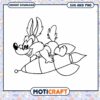 Coyote Rocket SVG PNG Coloring Page 2 Coyote Rocket SVG PNG Coloring Page