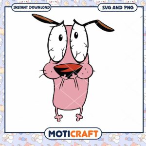 Courage the Cowardly Dog clipart for crafting projects, instant download