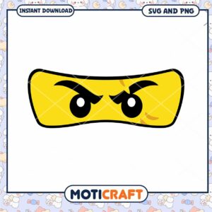 Cool Yellow Mask SVG Clipart for Crafts and Designs Download