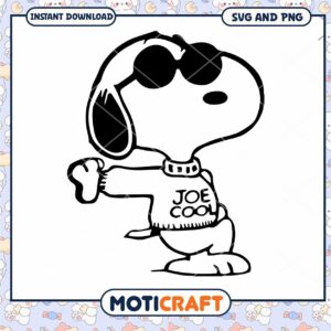 Cool Cartoon Dog Design, Instant Download SVG and PNG Files