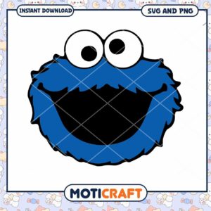 Cookie Monster SVG Design, perfect for fun crafting projects