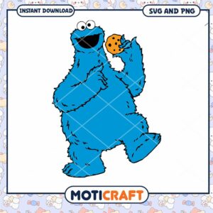 Cookie Monster SVG and PNG design, perfect for crafting projects