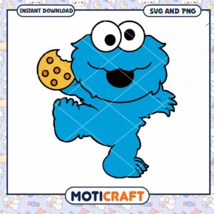 Cookie Monster PNG design, perfect for fun digital projects