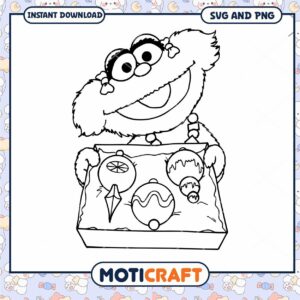 Cookie Monster Christmas SVG PNG
