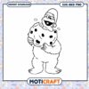 Cookie Monster Coloring Page, Fun SVG and PNG Downloadable Art 2 Cookie Monster Coloring Page, Fun SVG and PNG Downloadable Art