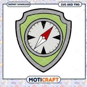 Compass emblem design for instant download, suitable for crafts